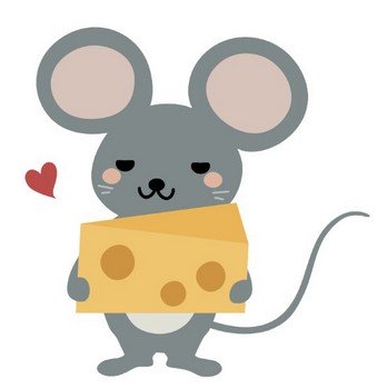 Вышивка «мышка с сыром»